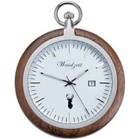 Waidzeit TW01 Modell Taschenuhr Walnuss mit Quarzwerk