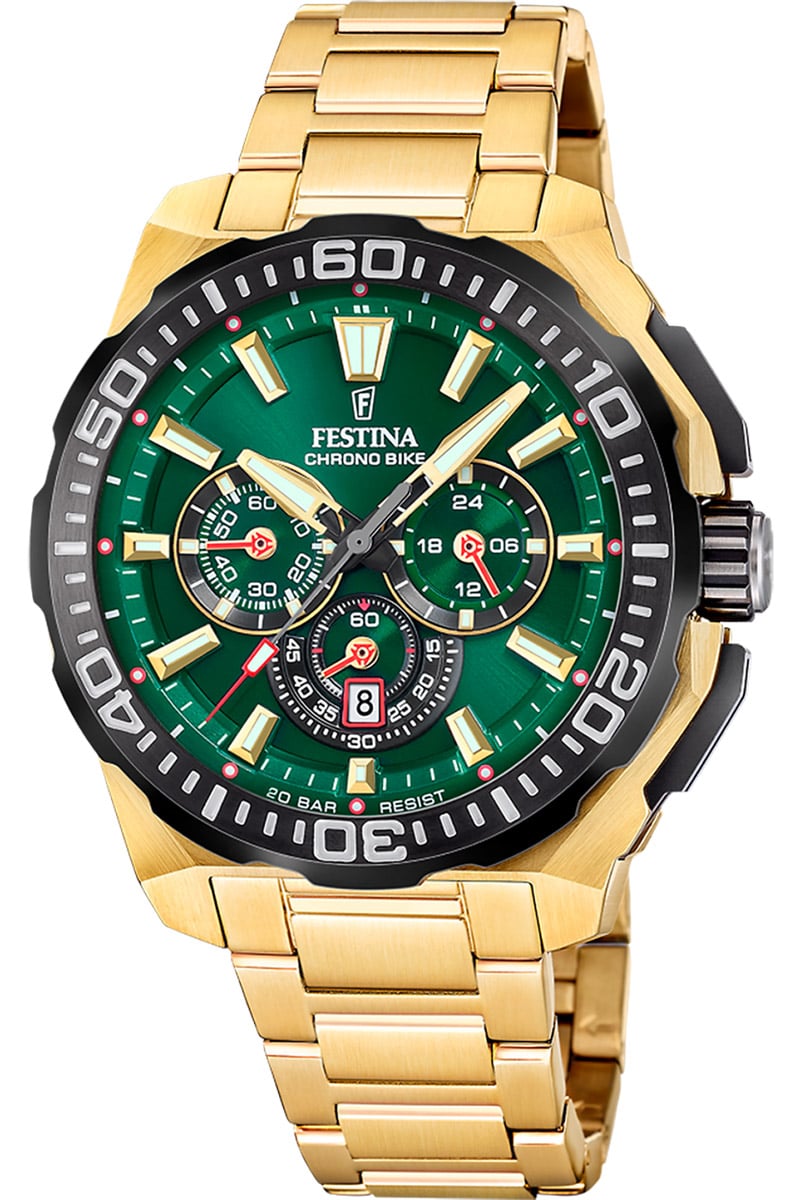 Festina F20727/2 Herrenuhr Chronograph Goldfarben/Grün Unkategorisiert online kaufen Festina F20727/2 Herrenuhr Chronograph Goldfarben/Grün Unkategorisiert online kaufen