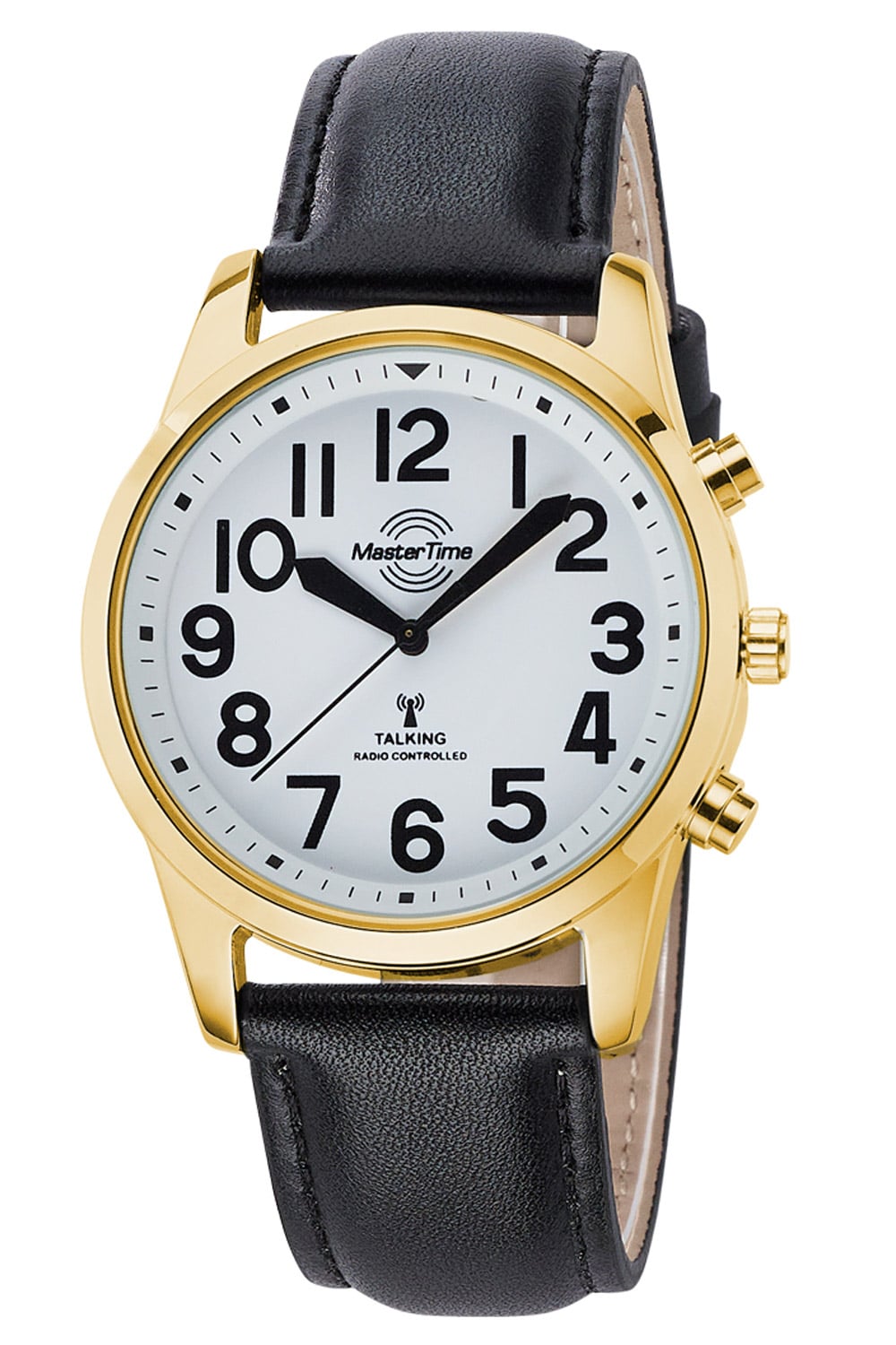 Master Time MTGA-10940-12L Sprechende Herren-Funkuhr Goldfarben/Schwarz Unkategorisiert online kaufen Master Time MTGA-10940-12L Sprechende Herren-Funkuhr Goldfarben/Schwarz Unkategorisiert online kaufen