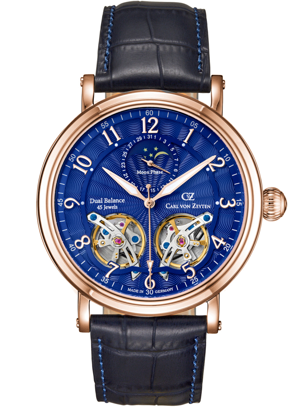 Carl von Zeyten CVZ0054RBLS Murg Mondphase Automatik Herrenuhr 46mm 5ATM Unkategorisiert online kaufen Carl von Zeyten CVZ0054RBLS Murg Mondphase Automatik Herrenuhr 46mm 5ATM Unkategorisiert online kaufen