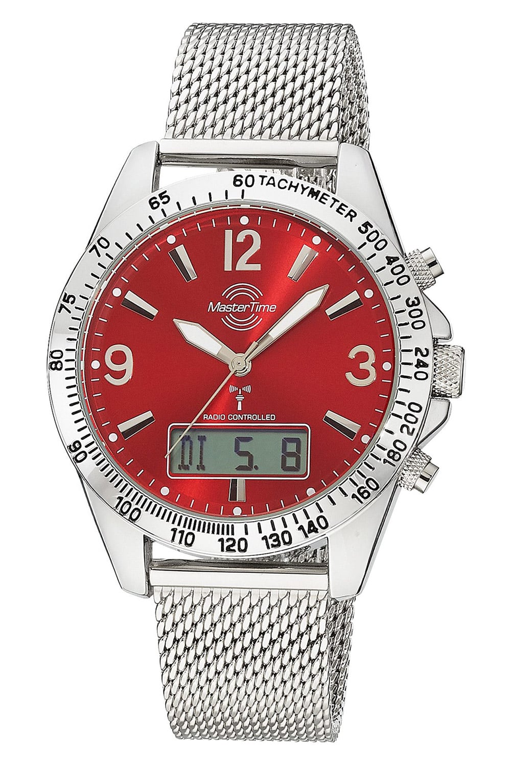 Master Time MTGA-10962-82M Herren-Armbanduhr Funk Sporty Big Date Chrono Rot Unkategorisiert online kaufen