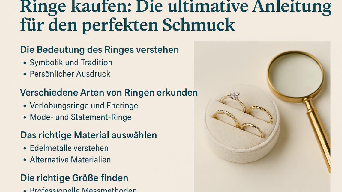 Ringe kaufen: Die ultimative Anleitung für den perfekten Schmuck