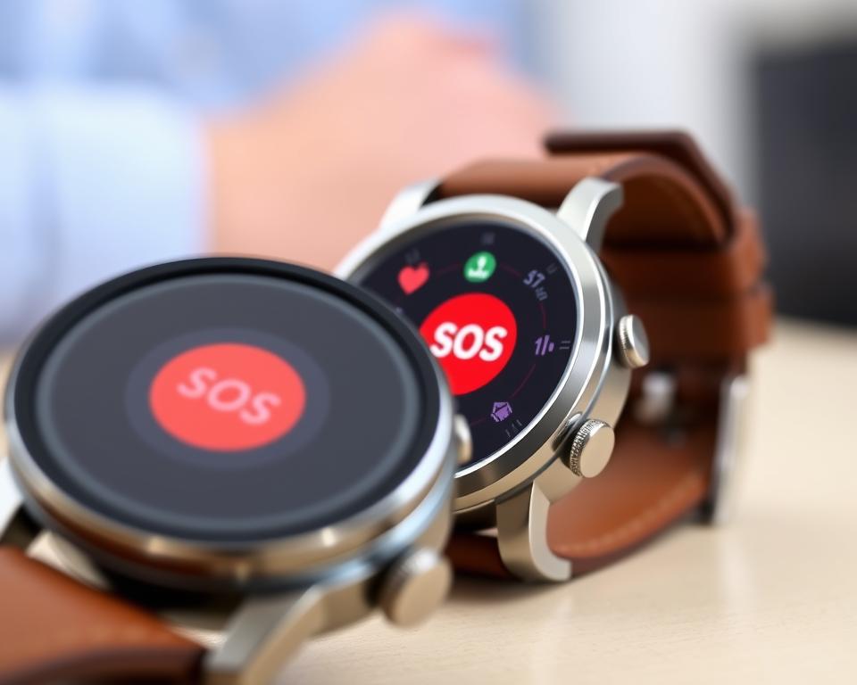 Sicherheitsuhr für Senioren Notfallfunktionen